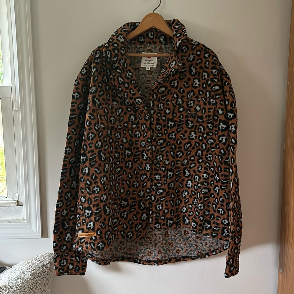 Simply Southern Cheetah Shacket - Heavy Weight
